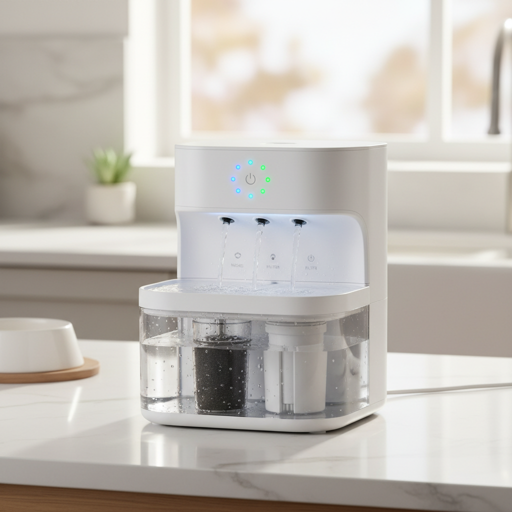 Smart Pet Water Fountain with LED Indicator